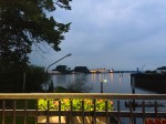 Maritime Momente: Abendlicher Blick vom Bootshaus Blumenthal auf die Weser (Foto: Thomas Grziwa)